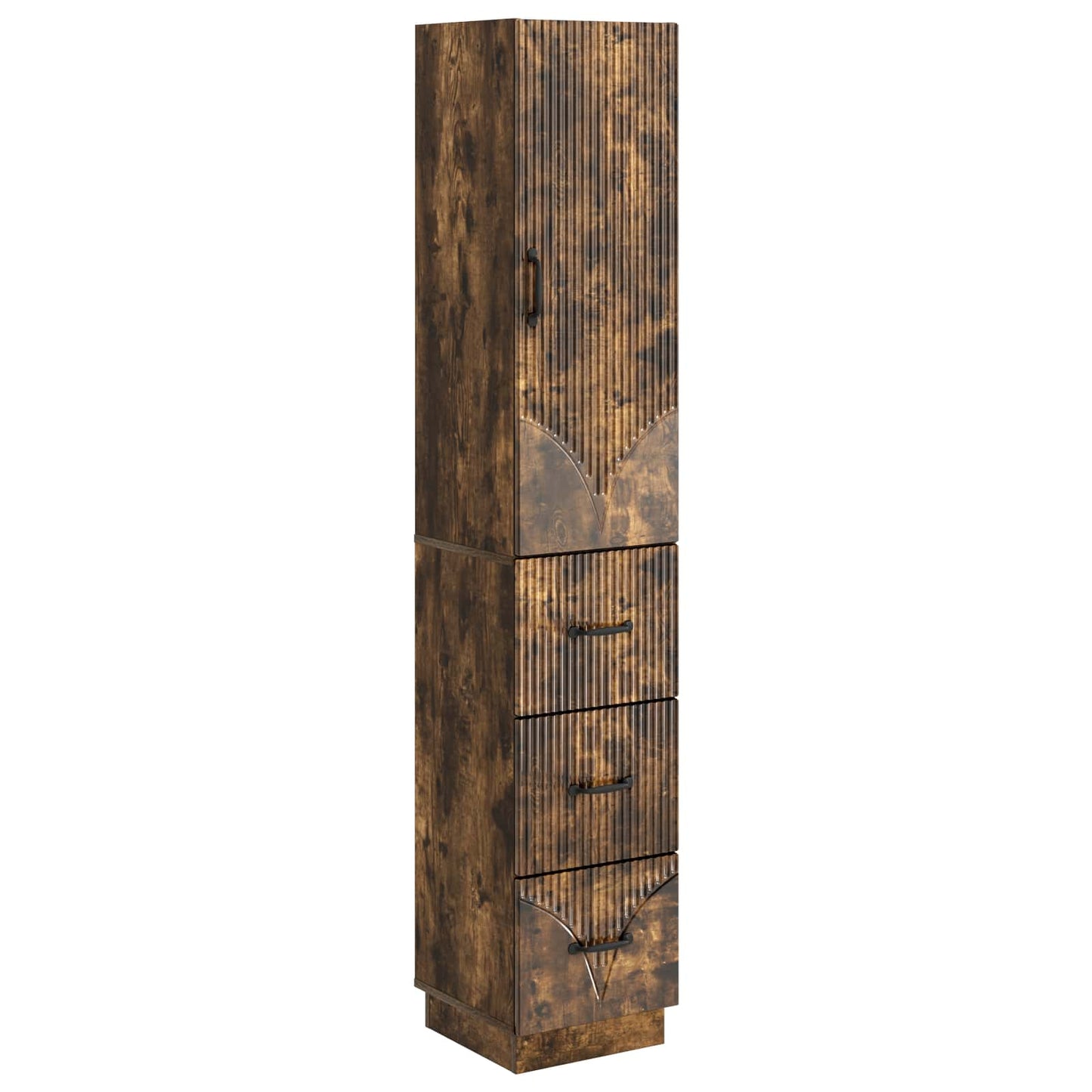 Cabinet Set 2 pcs 33 x 34.5 x 87 cm Engineered Wood Smoked Oak