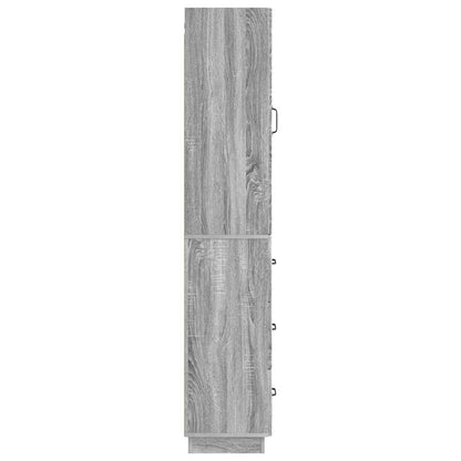 Cabinet Set 2 pcs 33 x 34.5 x 87 cm Engineered Wood Grey Sonoma