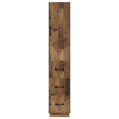 Cabinet Set 2 pcs Old Wood 33 x 34.5 x 87 cm Engineered Wood
