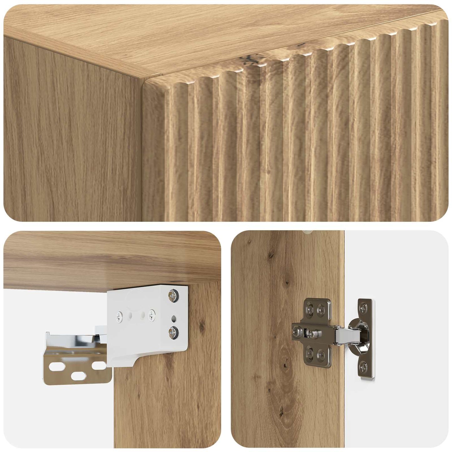 Cabinet Set 2 pcs Artisan Oak 33 x 34.5 x 87 cm Engineered Wood