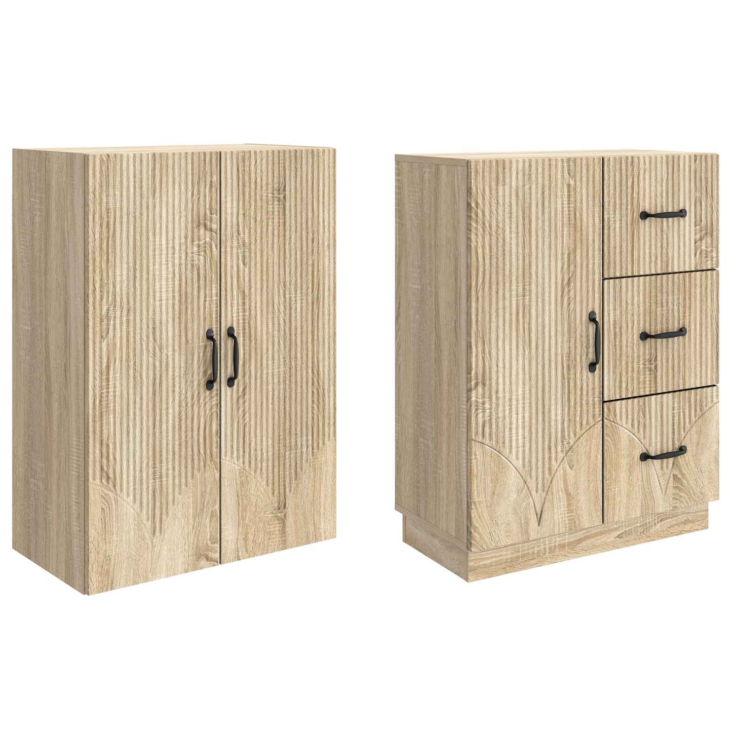 Cabinet Set 2 pcs Sonoma Oak Engineered Wood