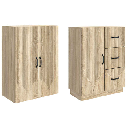 Cabinet Set 2 pcs Sonoma Oak Engineered Wood