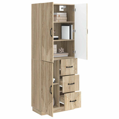Cabinet Set 2 pcs Sonoma Oak Engineered Wood