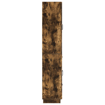 Cabinet Set 2 pcs Smoked Oak Engineered Wood