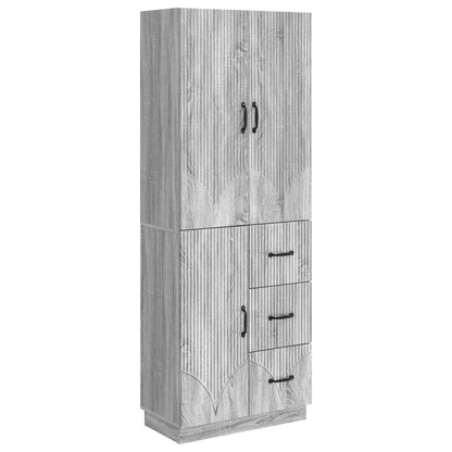 Cabinet Set 2 pcs Grey Sonoma Engineered Wood