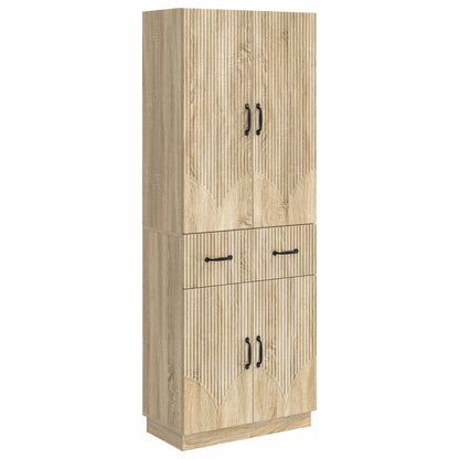Cabinet Set 2 pcs Sonoma Oak Engineered Wood
