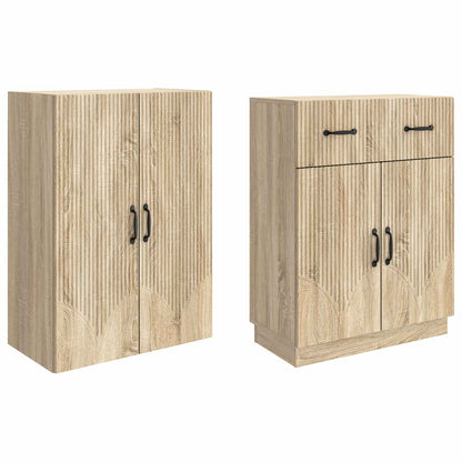 Cabinet Set 2 pcs Sonoma Oak Engineered Wood