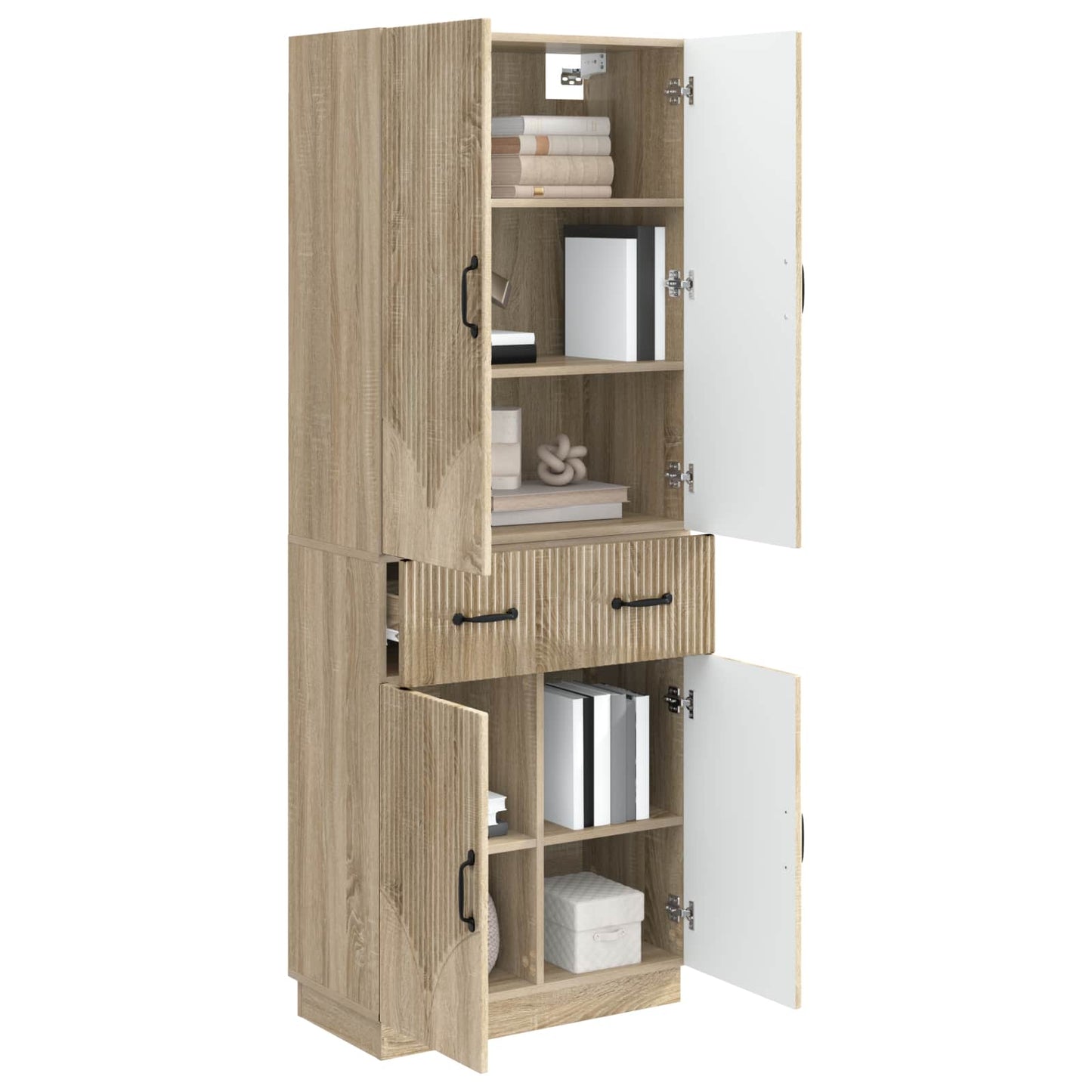Cabinet Set 2 pcs Sonoma Oak Engineered Wood