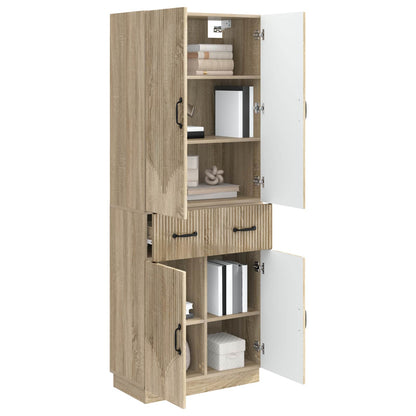 Cabinet Set 2 pcs Sonoma Oak Engineered Wood