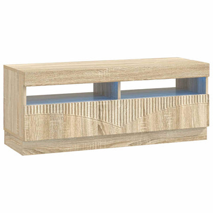 5 Piece LED TV Cabinet Sonoma Oak Engineered Wood