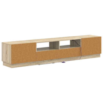 5 Piece LED TV Cabinet Sonoma Oak Engineered Wood