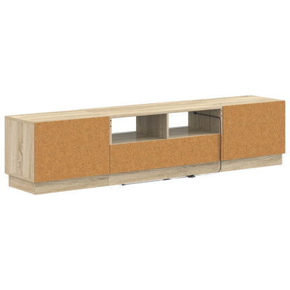 5 Piece LED TV Cabinet Sonoma Oak Engineered Wood