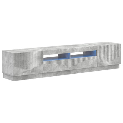 5 Piece LED TV Cabinet Concrete Grey Engineered Wood