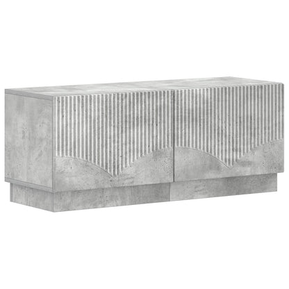 5 Piece LED TV Cabinet Concrete Grey Engineered Wood