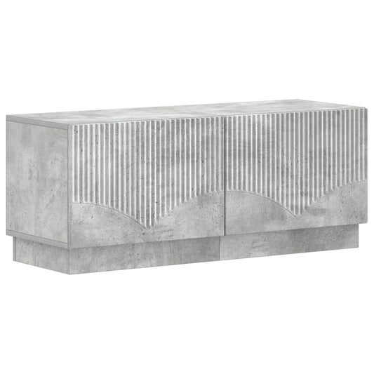 5 Piece LED TV Cabinet Concrete Grey Engineered Wood