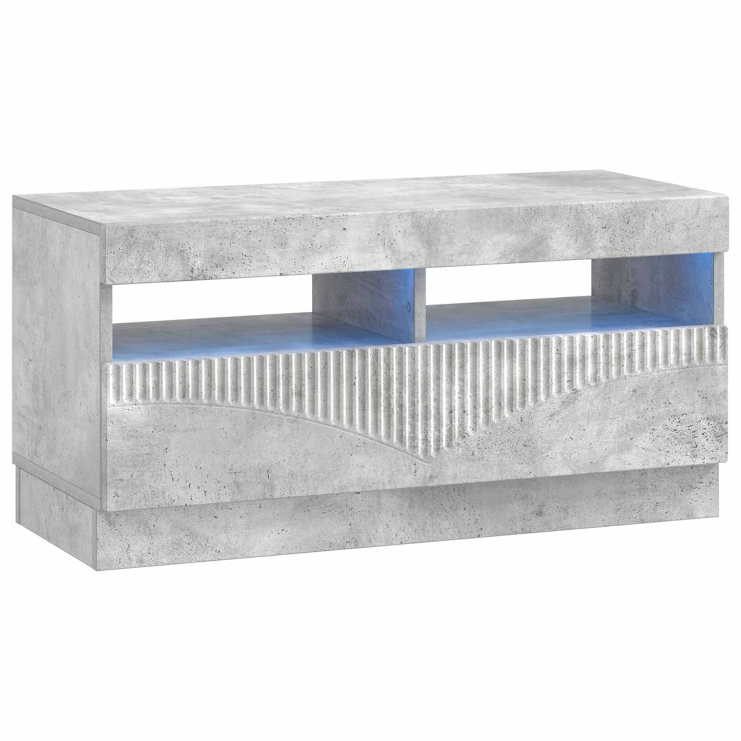 5 Piece LED TV Cabinet Concrete Grey Engineered Wood