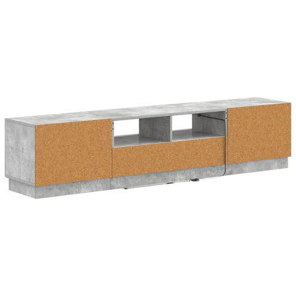 5 Piece LED TV Cabinet Concrete Grey Engineered Wood