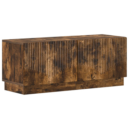 5 Piece LED TV Cabinet Smoked Oak Engineered Wood