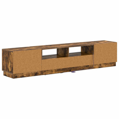 5 Piece LED TV Cabinet Smoked Oak Engineered Wood