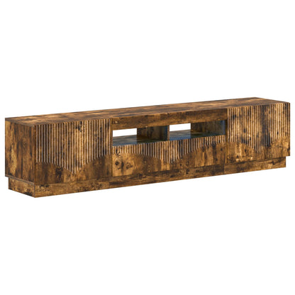 5 Piece LED TV Cabinet Smoked Oak Engineered Wood