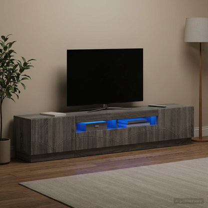5 Piece LED TV Cabinet Grey Sonoma Engineered Wood
