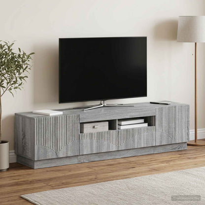 5 Piece LED TV Cabinet Grey Sonoma Engineered Wood