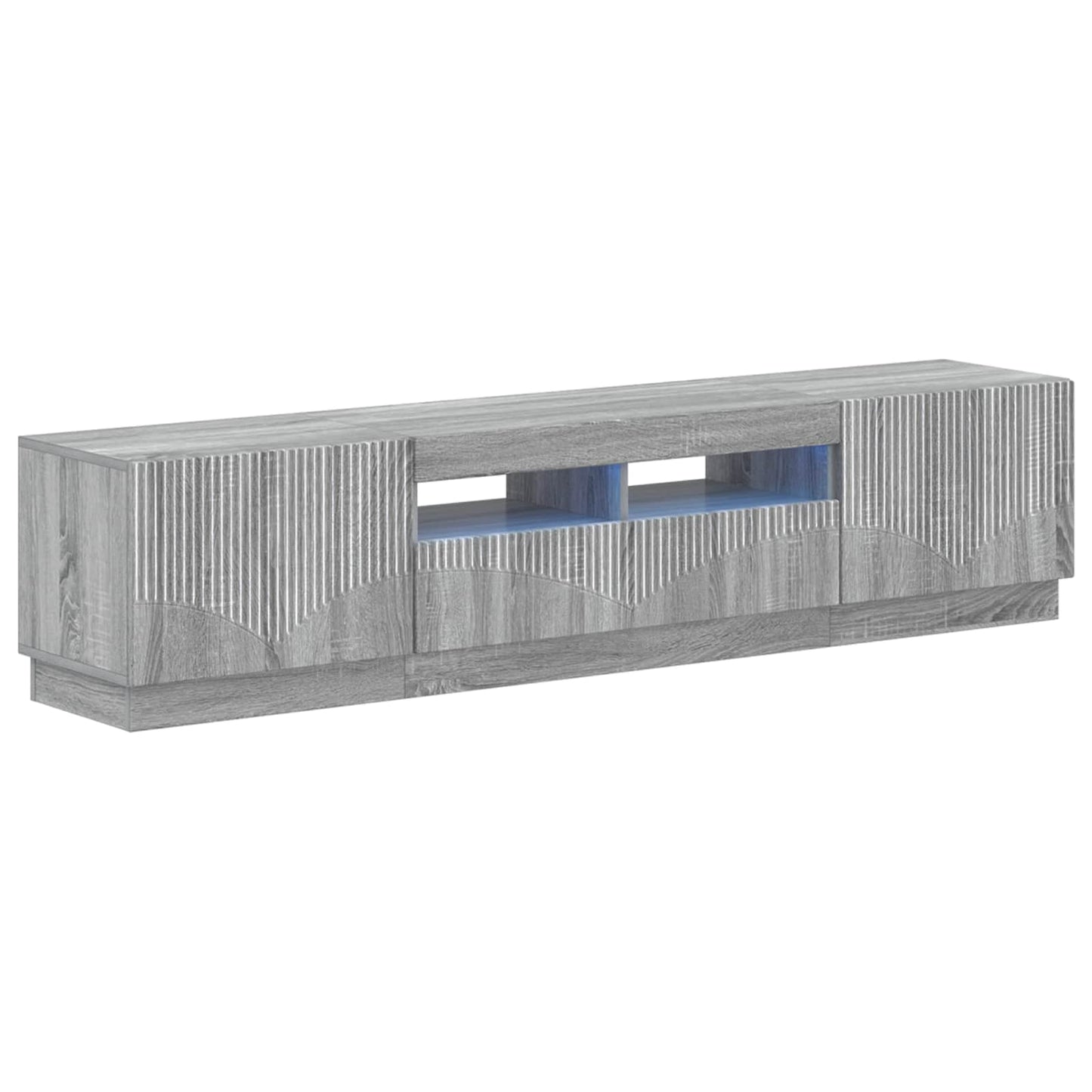 5 Piece LED TV Cabinet Grey Sonoma Engineered Wood