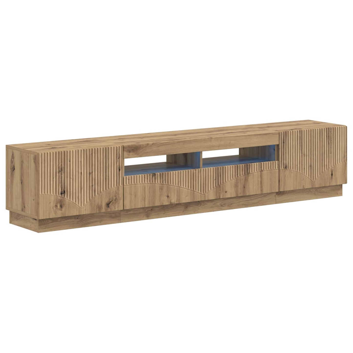 5 Piece LED TV Cabinet Artisan Oak Engineered Wood