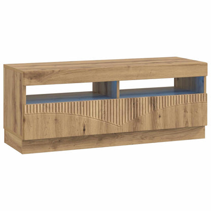 5 Piece LED TV Cabinet Artisan Oak Engineered Wood