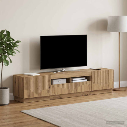 5 Piece LED TV Cabinet Artisan Oak Engineered Wood