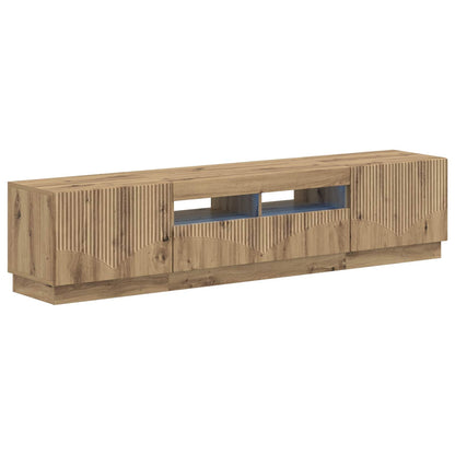 5 Piece LED TV Cabinet Artisan Oak Engineered Wood