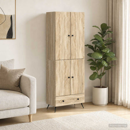Cabinet Set 2 pcs Sonoma Oak Engineered Wood