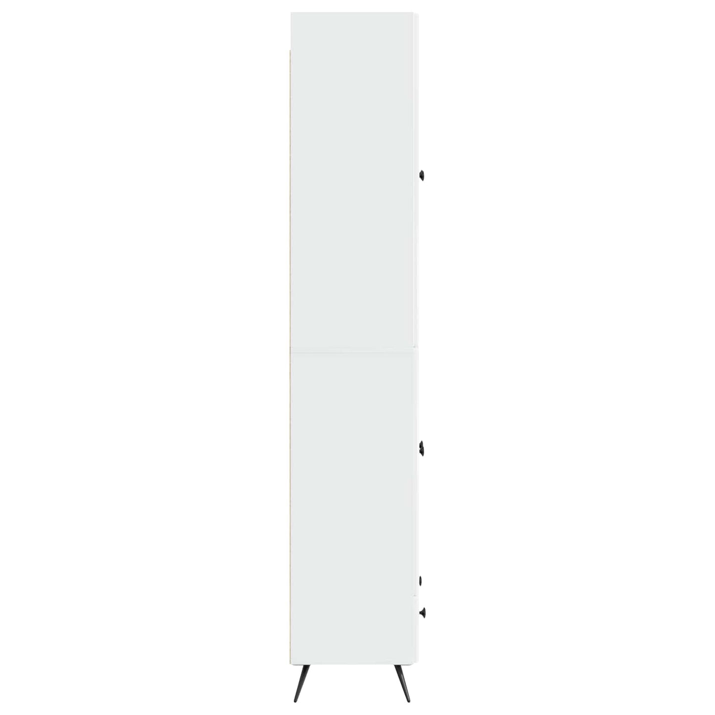Cabinet Set 2 pcs High Gloss White Engineered Wood