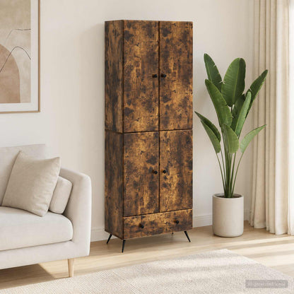 Cabinet Set 2 pcs Smoked Oak Engineered Wood