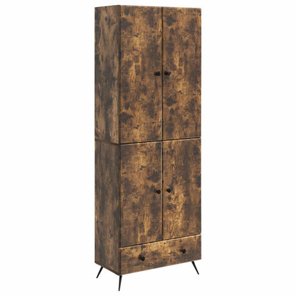 Cabinet Set 2 pcs Smoked Oak Engineered Wood