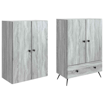 Cabinet Set 2 pcs Grey Sonoma Engineered Wood
