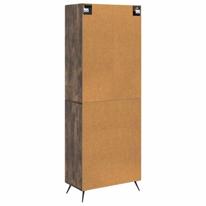 Cabinet Set 2 pcs Smoked Oak Engineered Wood