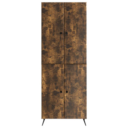 Cabinet Set 2 pcs Smoked Oak Engineered Wood