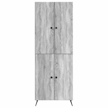 Cabinet Set 2 pcs Grey Sonoma Engineered Wood
