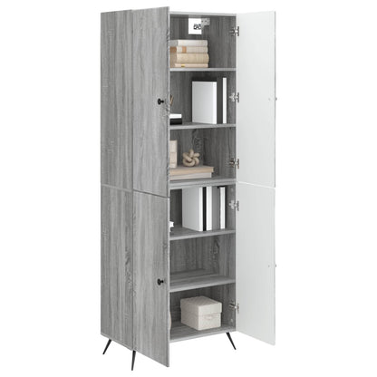 Cabinet Set 2 pcs Grey Sonoma Engineered Wood