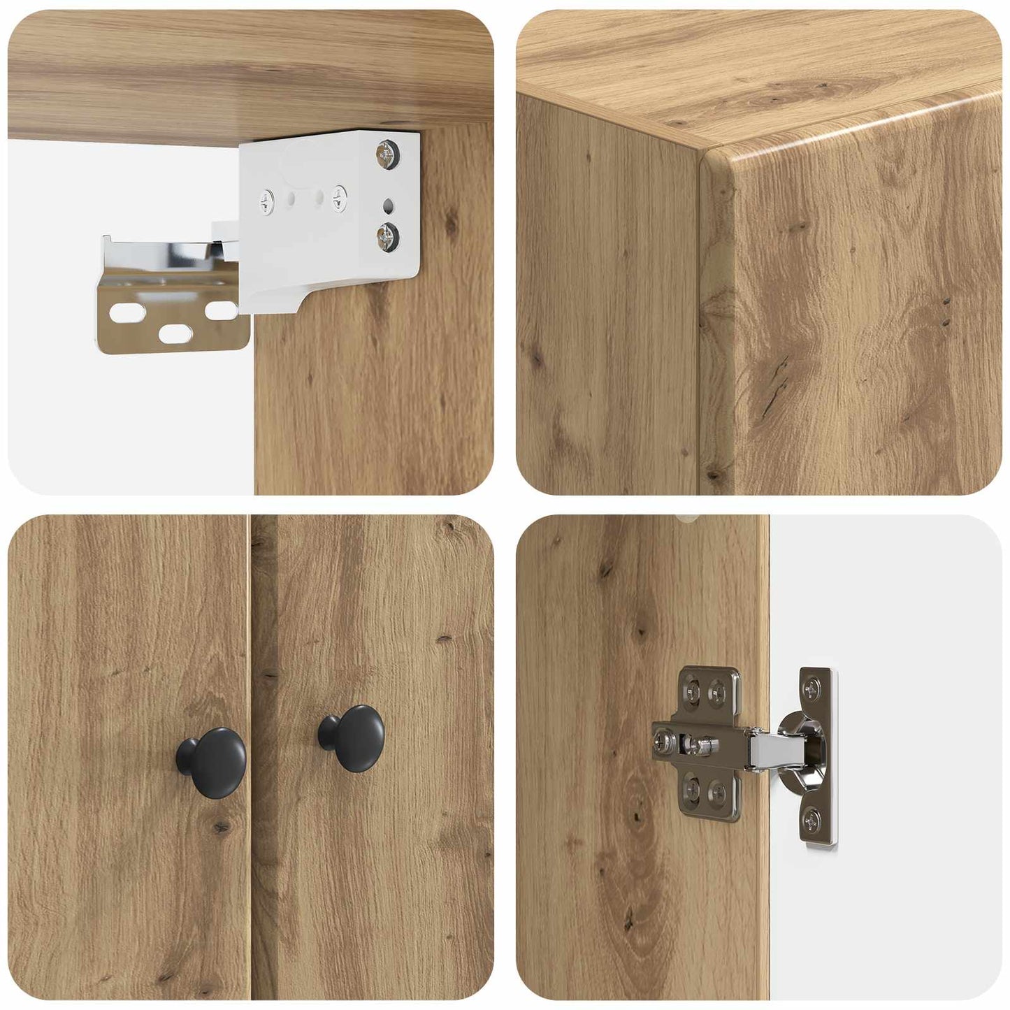 Cabinet Set 2 pcs Artisan Oak Engineered Wood