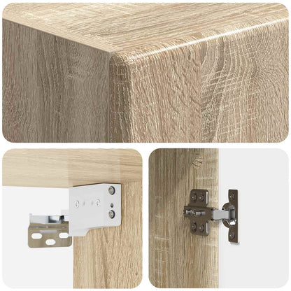 Cabinet Set 2 pcs Sonoma Oak Engineered Wood
