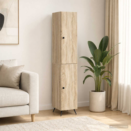 Cabinet Set 2 pcs Sonoma Oak Engineered Wood
