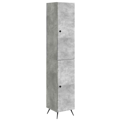 Cabinet Set 2 pcs Concrete Grey Engineered Wood