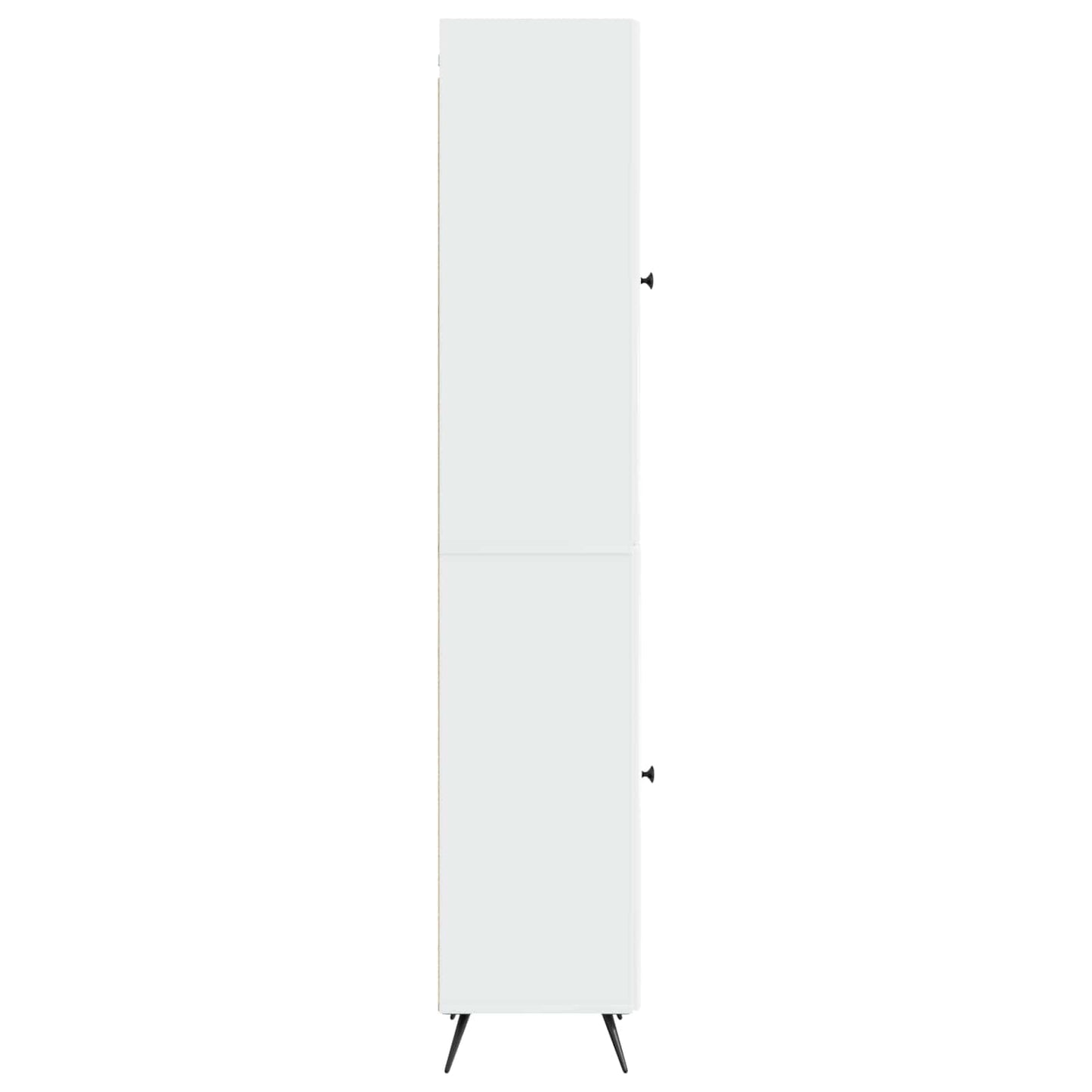 Cabinet Set 2 pcs High Gloss White Engineered Wood