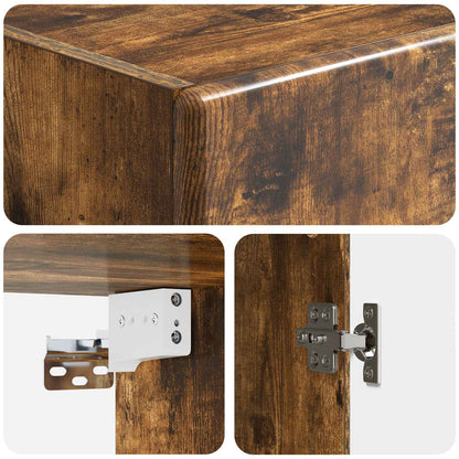 Cabinet Set 2 pcs Smoked Oak Engineered Wood