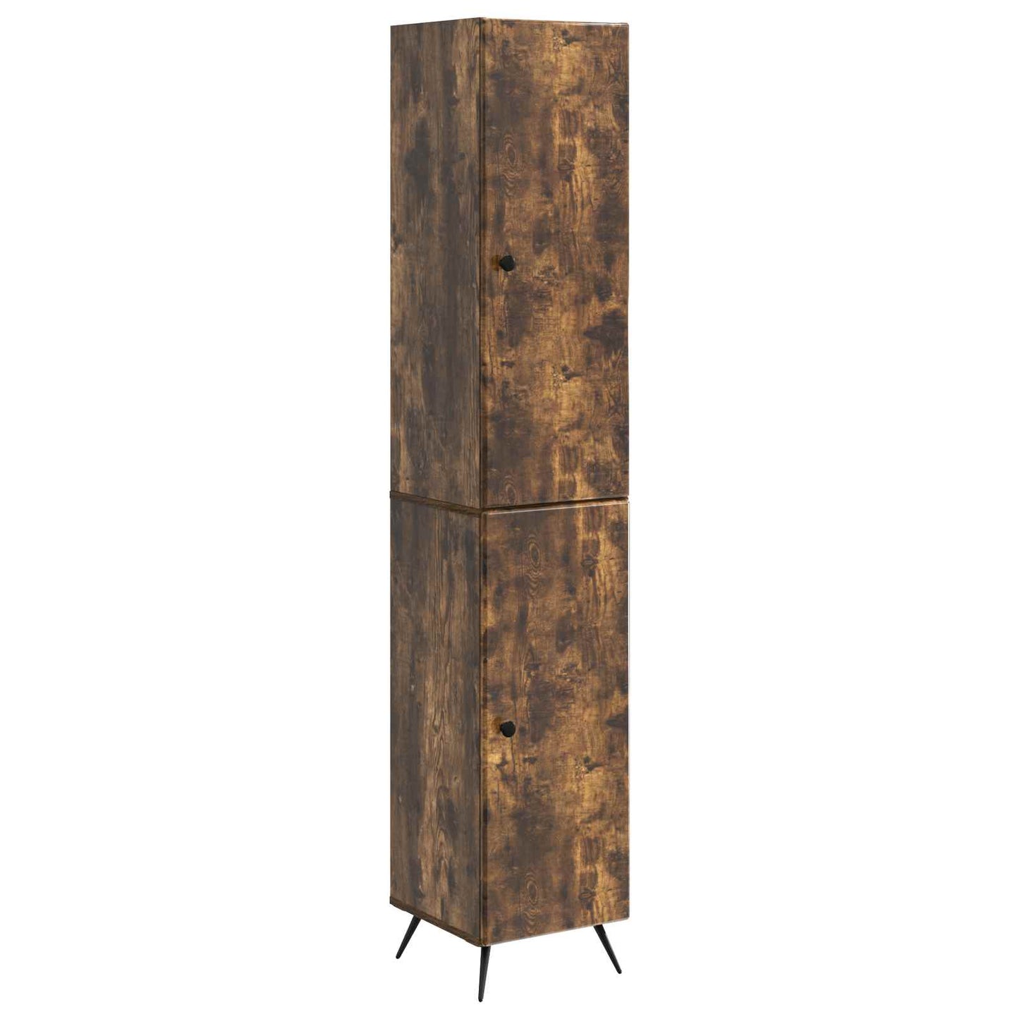 Cabinet Set 2 pcs Smoked Oak Engineered Wood
