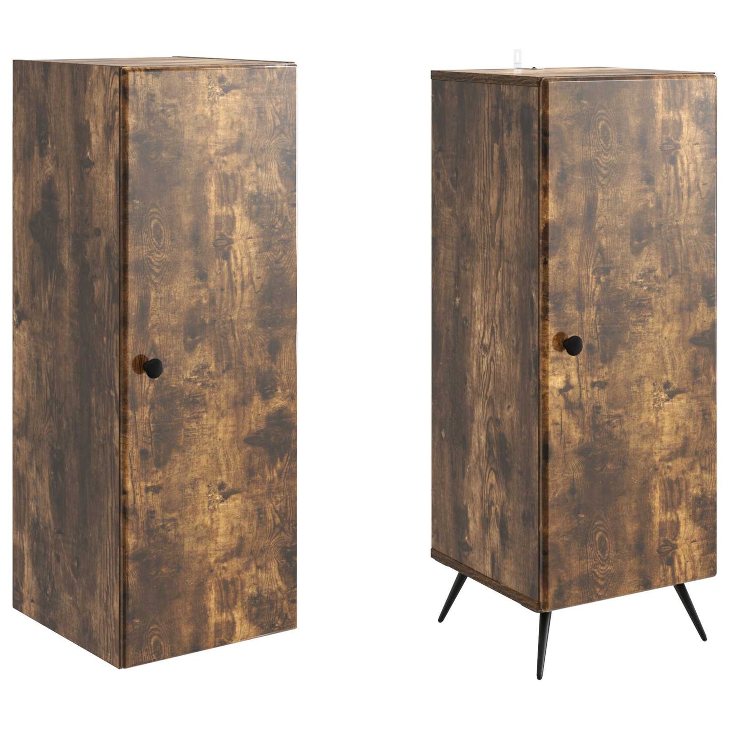 Cabinet Set 2 pcs Smoked Oak Engineered Wood