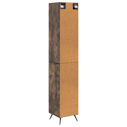 Cabinet Set 2 pcs Smoked Oak Engineered Wood
