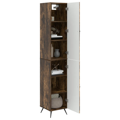 Cabinet Set 2 pcs Smoked Oak Engineered Wood